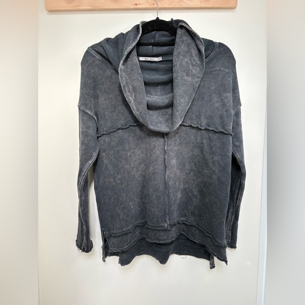Gray Cowl Neck Women Sweater